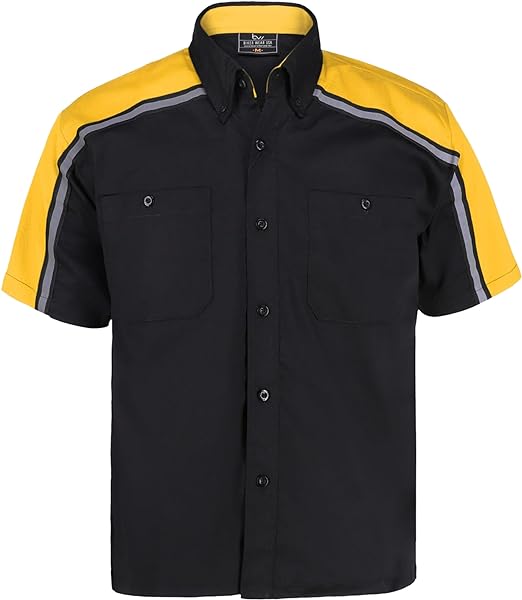 Mechanic Work Shirts Black-Yellow MWS-M-BKYE  RedNeckWear