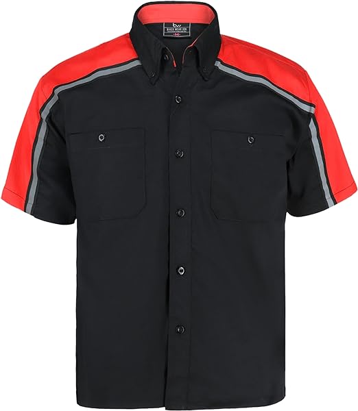 Mechanic Work Shirts Black/Red MWS-M-BKRD – RedNeckWear